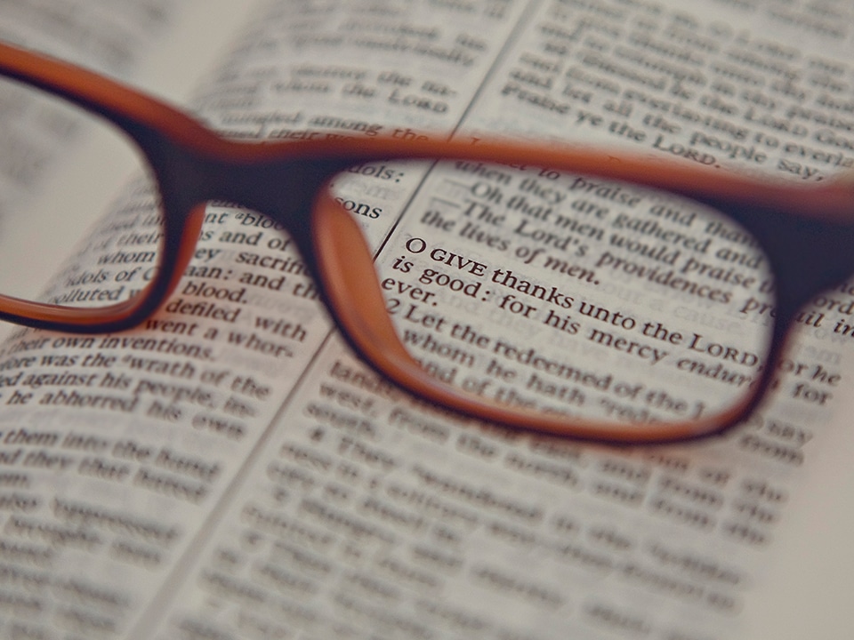 lighthouse christian fellowship - explore scripture - image of glasses on bible